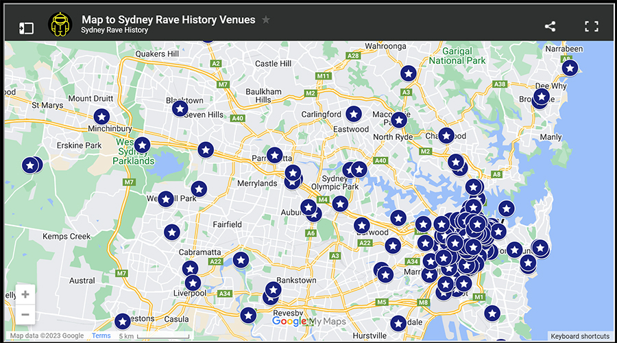Map of Raves